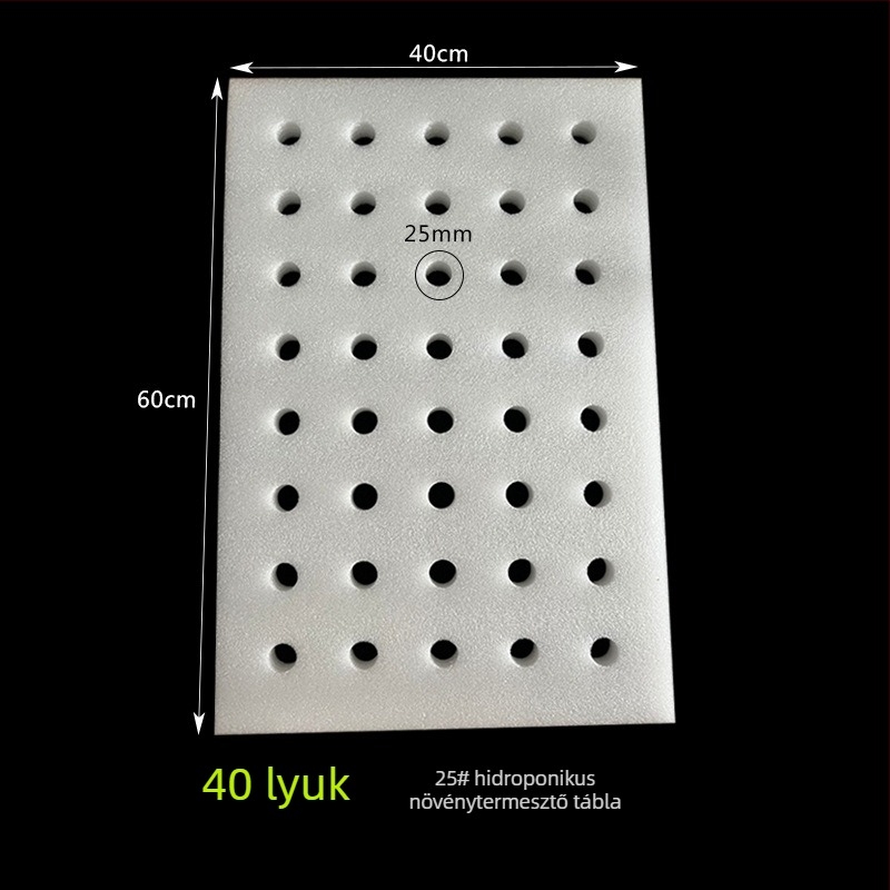 Hidropónikus úszó ültető tábla hal- és zöldségszimbiózishoz – műanyag, növény-támasz és kert dekoráció, Fukai Green View
