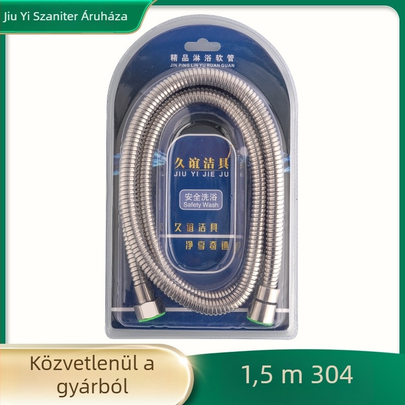 304 rozsdamentes acél zuhanycső, modell 304 zuhanycső, manuális szerelés, névleges nyomás 1.6 MPa, üzemi hőmérséklet 0–100°C