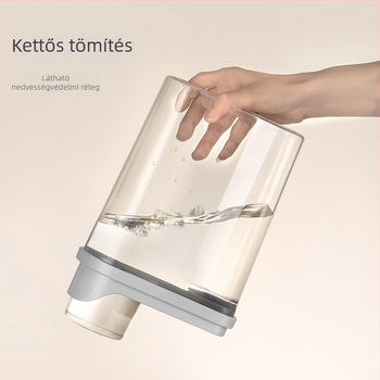 Átlátszó, dupla rétegű, zárható nedvességálló tárolóedény macskáknak és kutyáknak, műanyag, 2.5L
