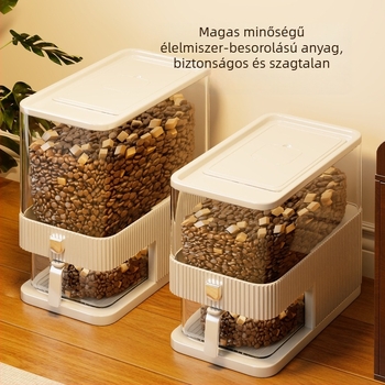 Macskaeledel tároló kanna, PP anyagból, márka MUGG/Mu Ge Ge, nagy kapacitású