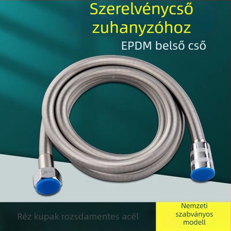 Rozsdamentes acél zuhanycső robbanásbiztos teleszkópos kialakítással, belső cső réz kupakkal, modell 5226
