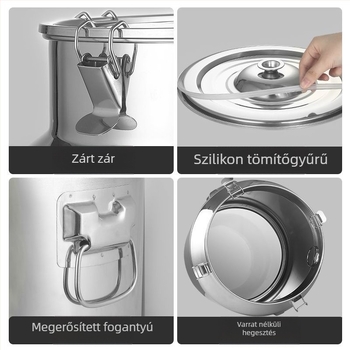 Rozsdamentes acél zárt fermentációs tartály száraz gyümölcsök, tej, tea, bor, állateledel és gabonafélék tárolására