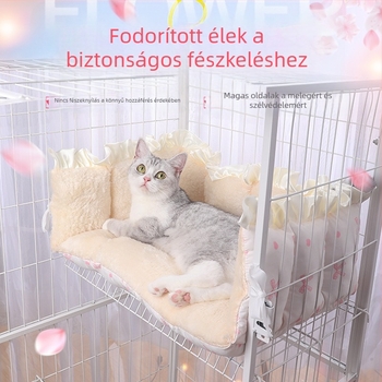 Téli macskaodú fleece béléssel, vastag kerettel és rögzítő pánttal – meleg és kényelmes
