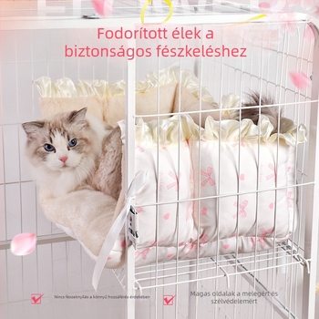 Téli macskaodú fleece béléssel, vastag kerettel és rögzítő pánttal – meleg és kényelmes