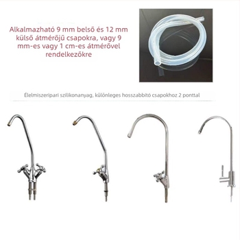 Háztartási felhasználású víztisztító bemeneti cső, kompakt csappal és átlátszó rugalmas csővel (CE tanúsítvány)