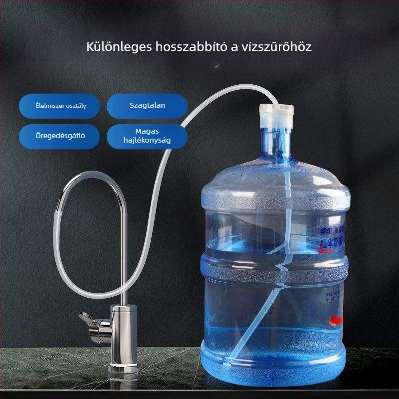 Háztartási felhasználású víztisztító bemeneti cső, kompakt csappal és átlátszó rugalmas csővel (CE tanúsítvány)