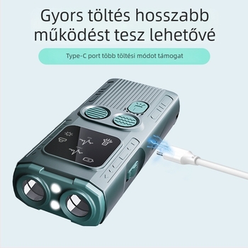 Ultrahangos kutyariasztó, kézi, hordozható, nagy teljesítményű, újratölthető ABS műanyagból készült készülék