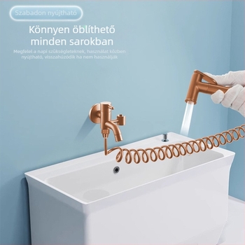 TPU rugós teleszkópos vízcső, modell RG010131-23, névleges nyomás 15 kg, működési hőmérséklet 0–90°C, menetes csatlakozás