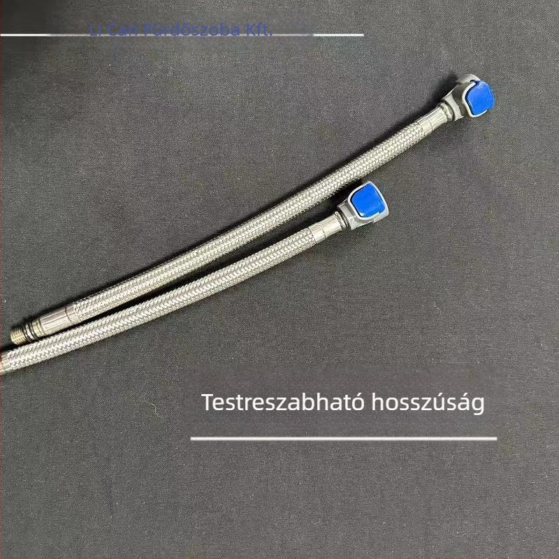 Konyhai csaptele húzható teleszkópos tömlője, egypontos adaptercső, 304 szövött PEX belső cső, plug-in telepítés, 65°C működési hőmérséklet