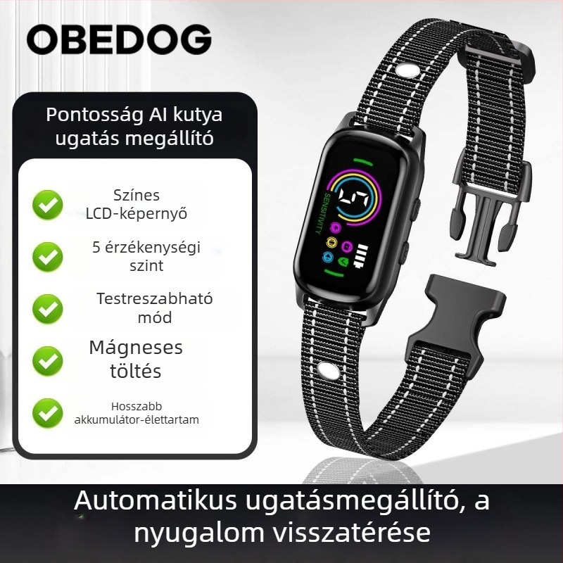 Powerful Merchant gumiból készült anti-ugató nyakörv, általános használatra