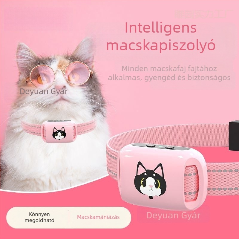 Intelligens nyakörv kisállatok számára, ugatásgátló funkcióval, automatikus ugatáscsillapítás, gumírozott anyag, általános használat, hazai gyártás