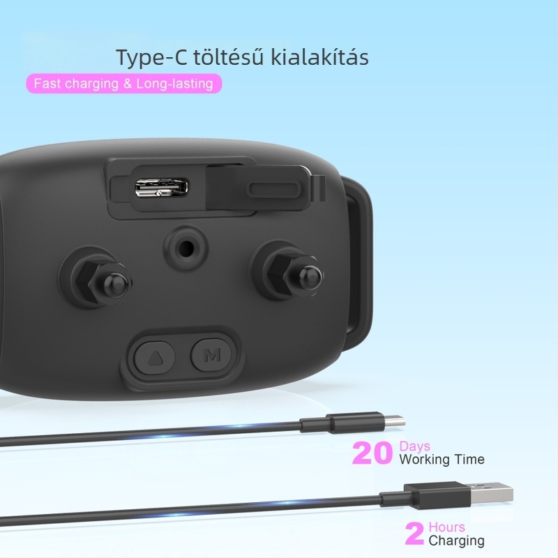 Kutyanevelő nyakörv hangalapú ugatás-megelőzésre — elektronikus sokk, műanyag kivitel