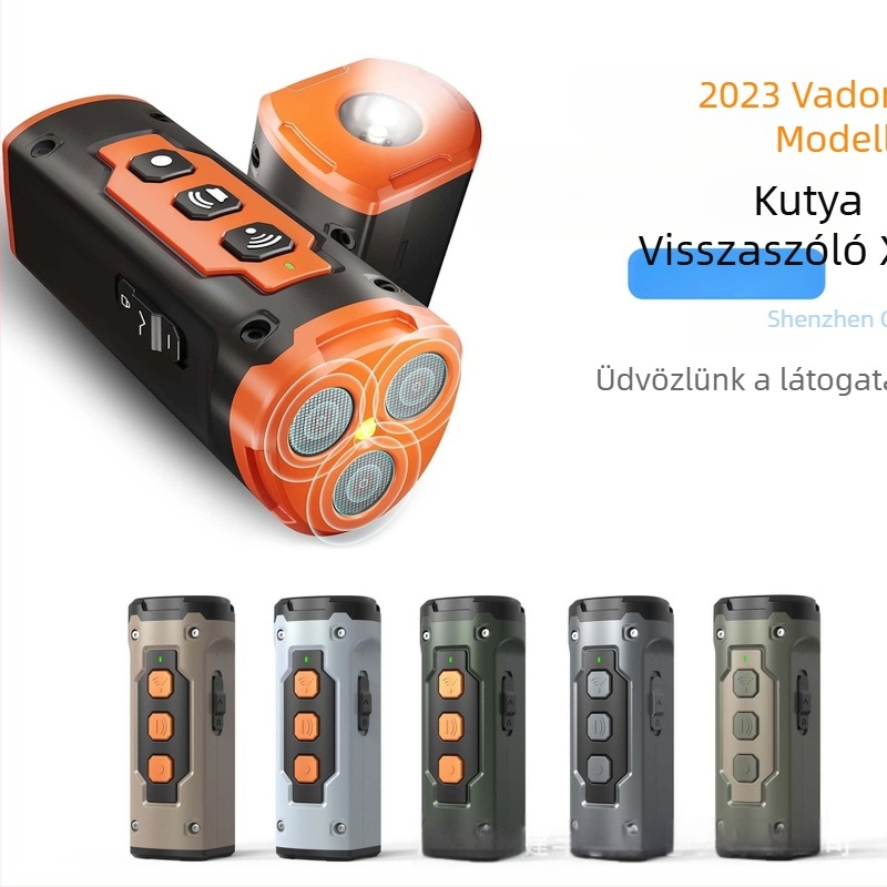 Ultrahangos kutyaedző zseblámpával — három szonda, nagy teljesítmény, ABS műanyag