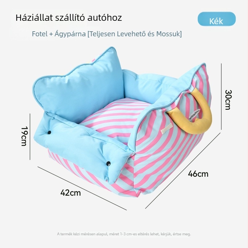 Autóba szerelhető macskaágy meleg PP pamuttal, hordozható és mosható kanapéfészek