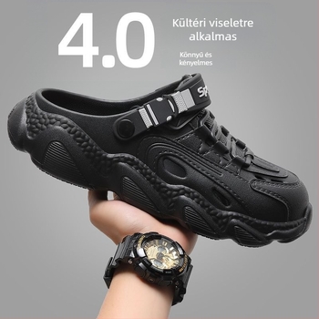 Férfi EVA szandálok, slip-on, lélegző, csúszásmentes, zárt orr, EVA talp