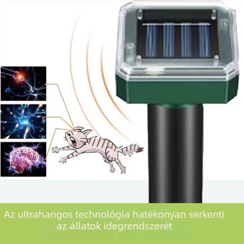 Ultrahangos kültéri macskariasztó, hosszú távú hatás, elektronikus macskariasztó
