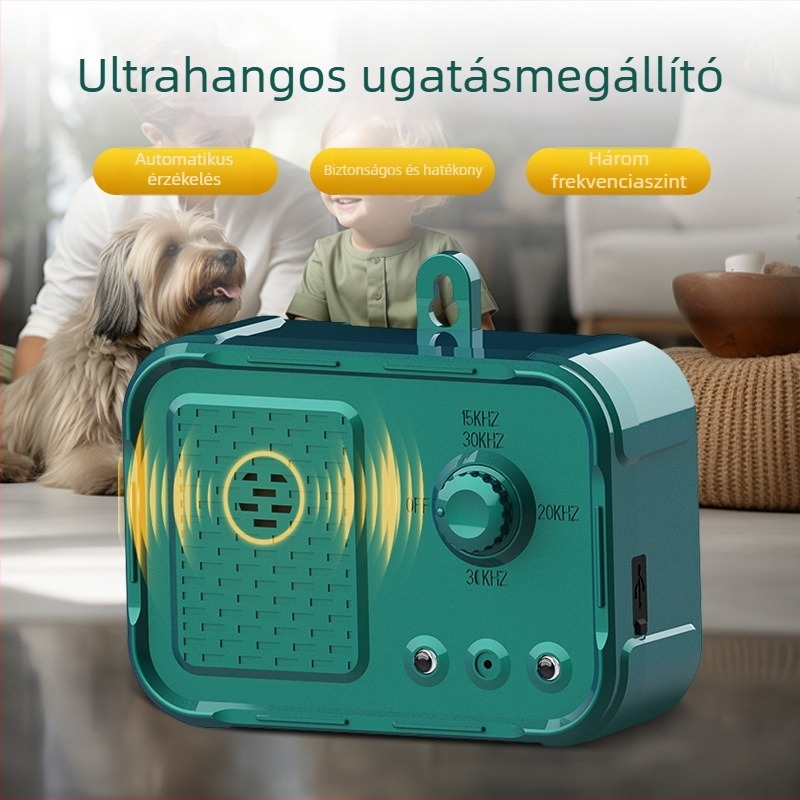  Ultrahangos kiképzőeszköz kutyáknak, ugatás elleni, hordozható, vízálló, többfunkciós