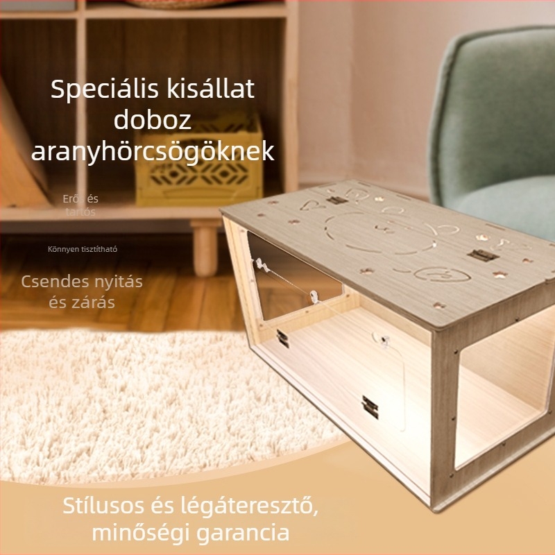 Totoro hörcsög ketrec, fából készült, alkalmas hörcsög számára, termékkód 735570592359pdf