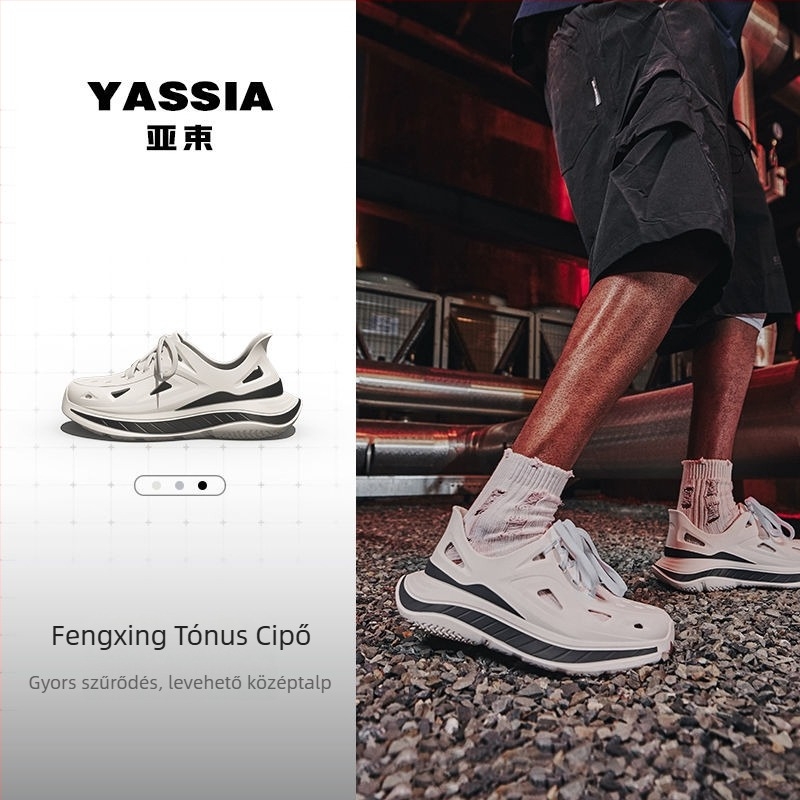 Férfiaknak szóló szandál EVA felsőrésszel és EVA talppal, strand-stílus, fűzős záródás