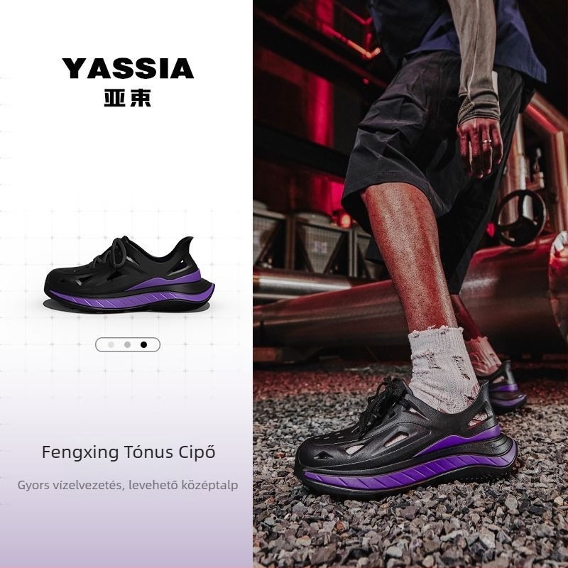 Férfiaknak szóló szandál EVA felsőrésszel és EVA talppal, strand-stílus, fűzős záródás