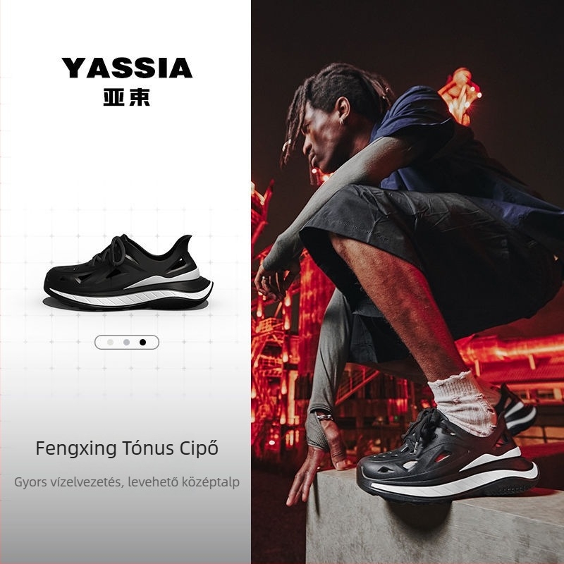 Férfiaknak szóló szandál EVA felsőrésszel és EVA talppal, strand-stílus, fűzős záródás