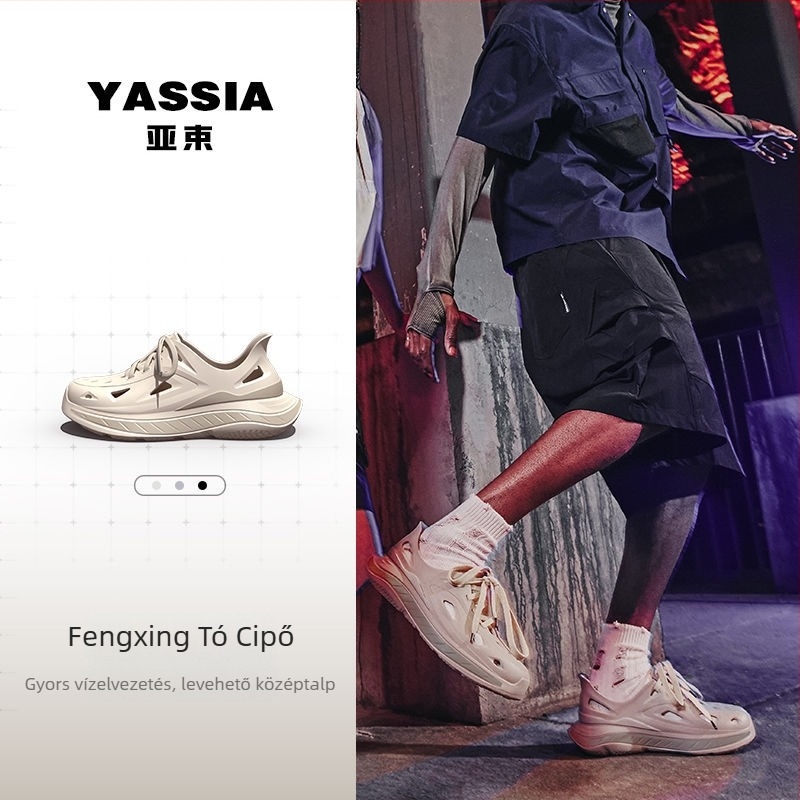 Férfiaknak szóló szandál EVA felsőrésszel és EVA talppal, strand-stílus, fűzős záródás