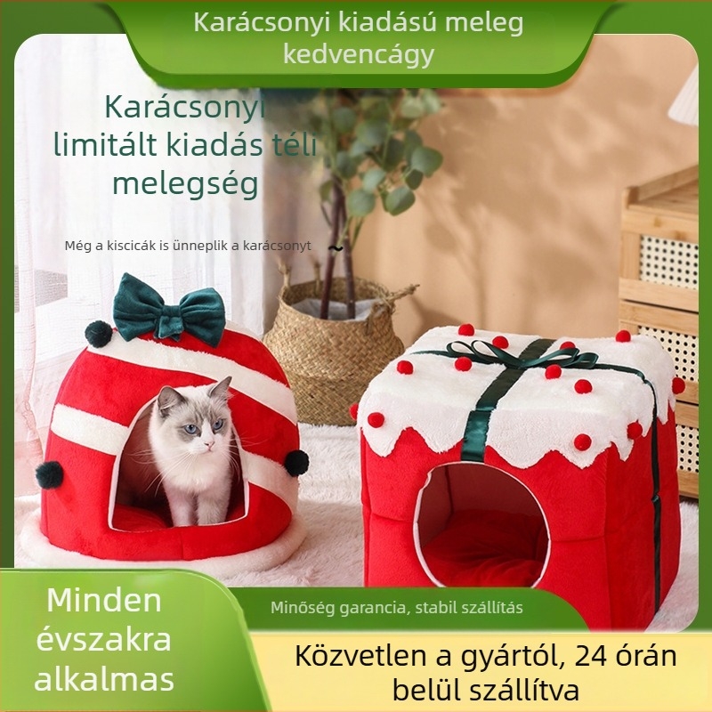 Macskaodú textilből, kör alakú, macskáknak