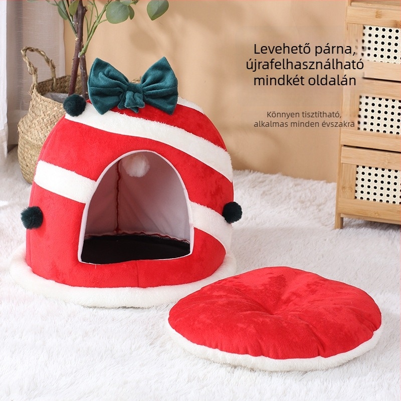 Macskaodú textilből, kör alakú, macskáknak