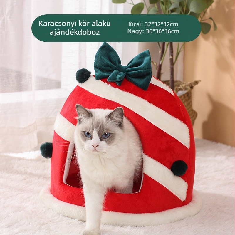 Macskaodú textilből, kör alakú, macskáknak