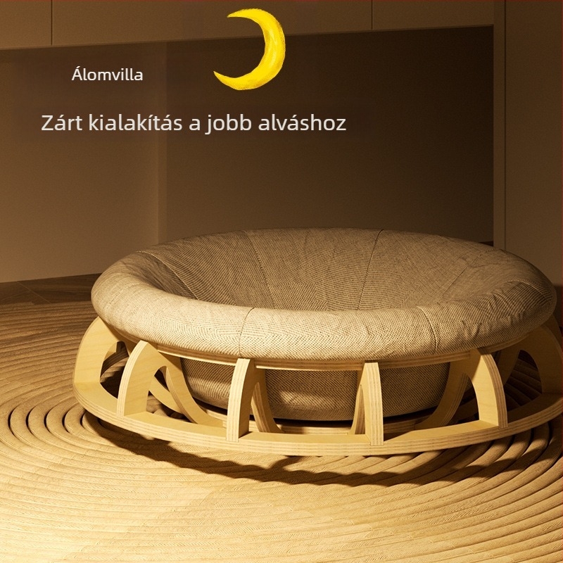 Gyro macskafészek, fa kör alakú, minden évszakra alkalmas