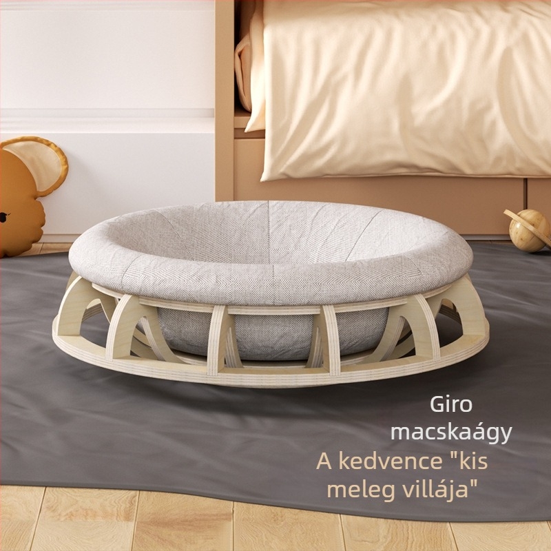 Gyro macskafészek, fa kör alakú, minden évszakra alkalmas