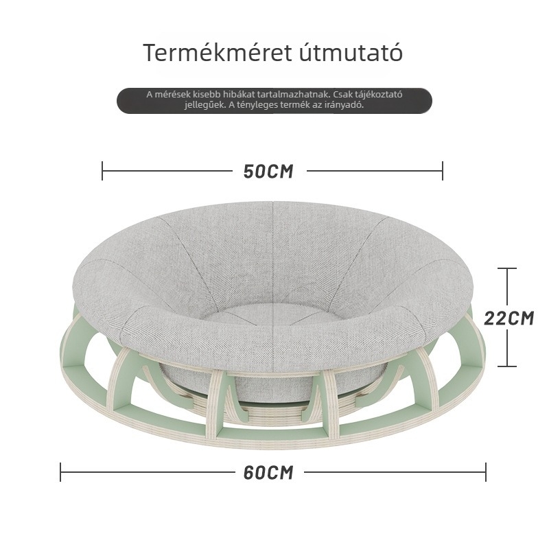 Gyro macskafészek, fa kör alakú, minden évszakra alkalmas