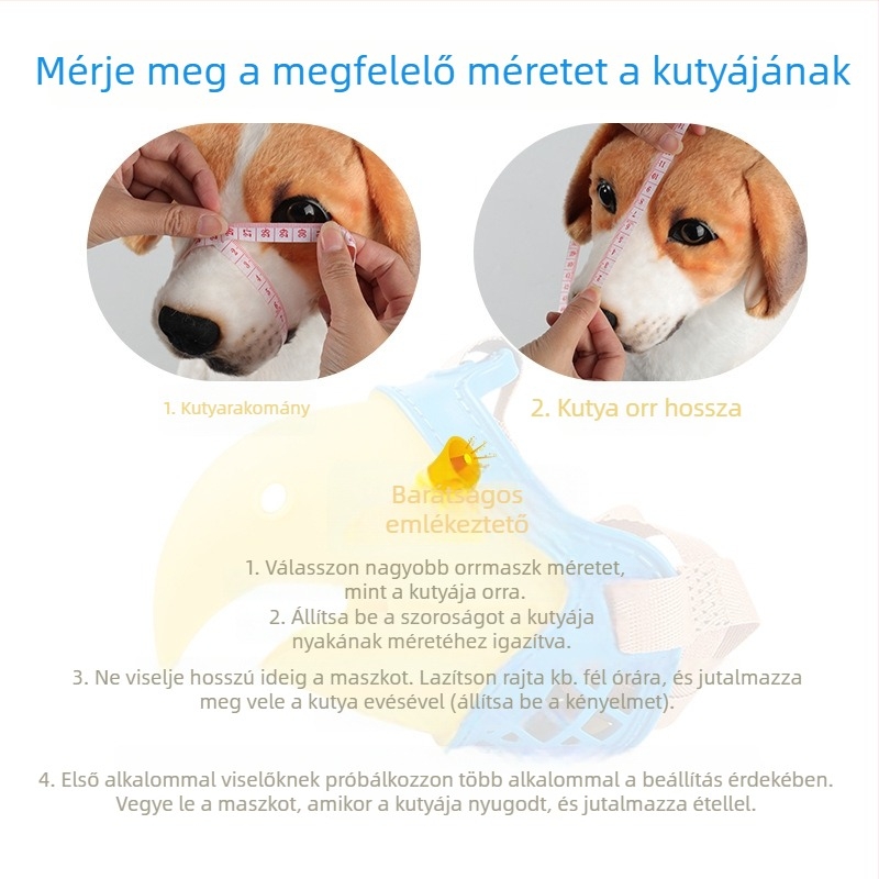 Luxing szájkosár kutyáknak – harapás elleni, ugatás elleni, ételbevitel ellenőrzése