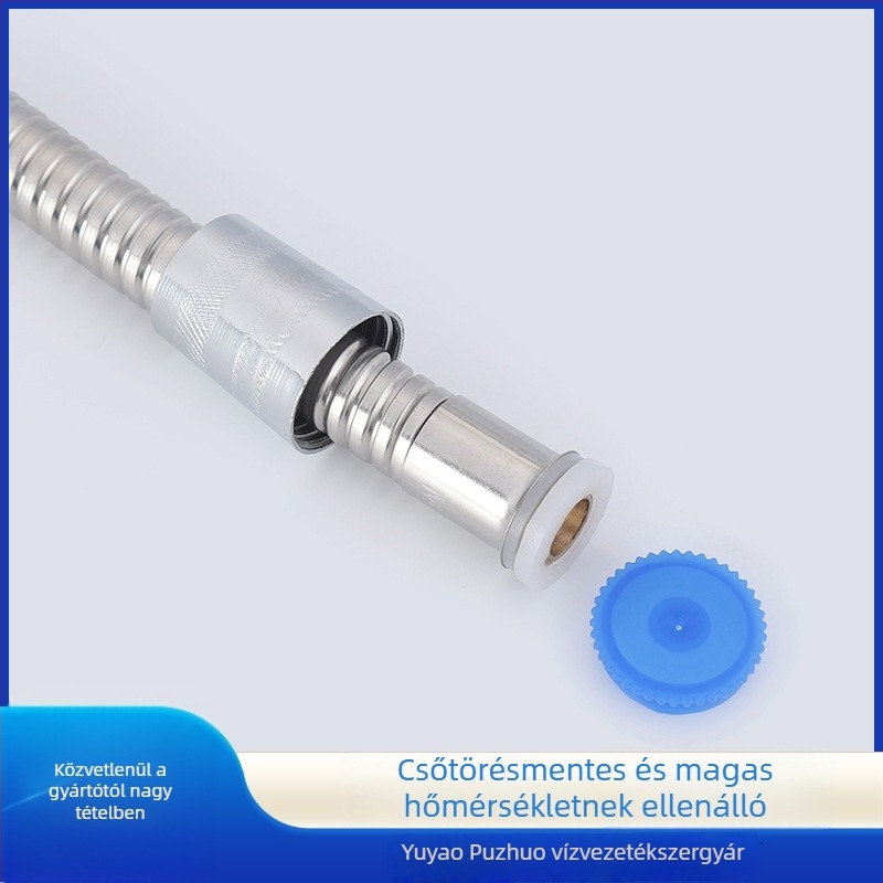 Nemesacél zuhanycső, menetes csatlakozással, modell PZ-003, modern minimalist stílus
