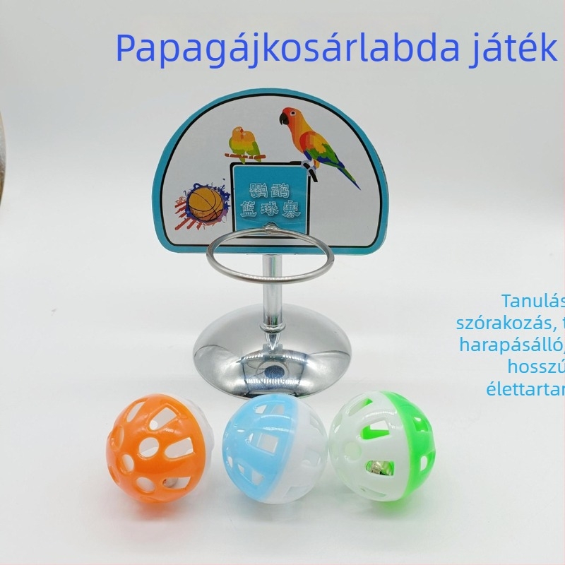 Fém papagáj kosárállvány — interaktív edzésjáték, márka Chuanbao