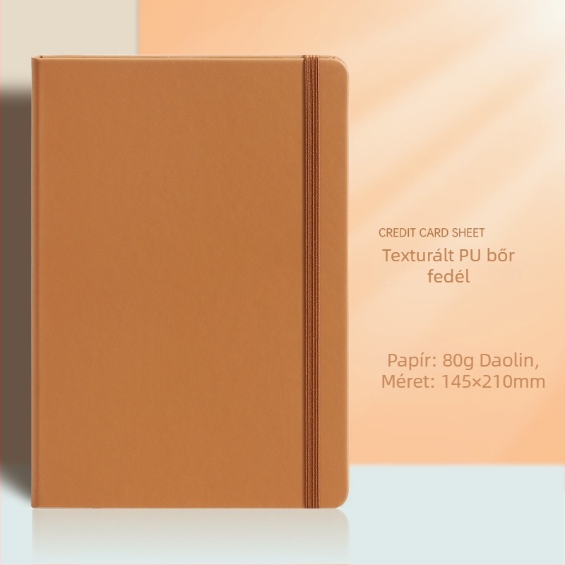 Yulin notesz PU borítóval, szálas ragasztott kötés, Daolin papír 80gsm, 100–200 oldal