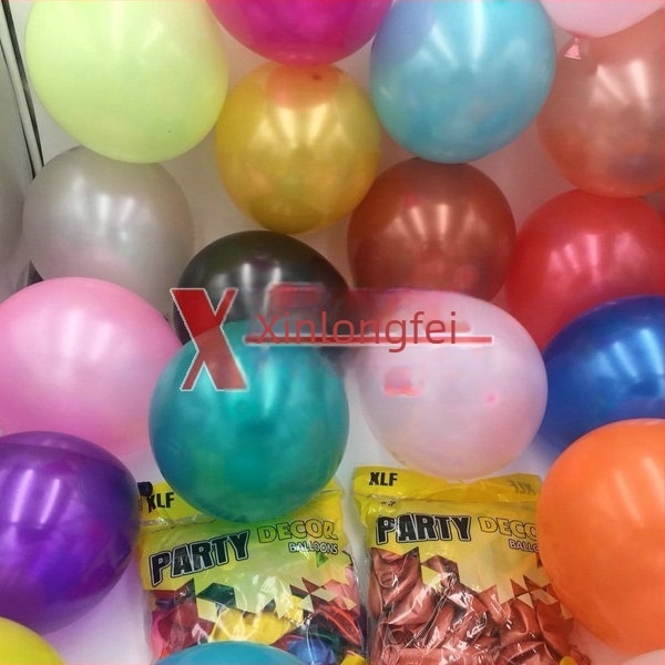 Xinlongfei latex dekoratív gömbölyű ballon esküvői ívhez, gyöngyházfényű felülettel és logónyomással
