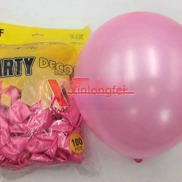 Xinlongfei latex dekoratív gömbölyű ballon esküvői ívhez, gyöngyházfényű felülettel és logónyomással
