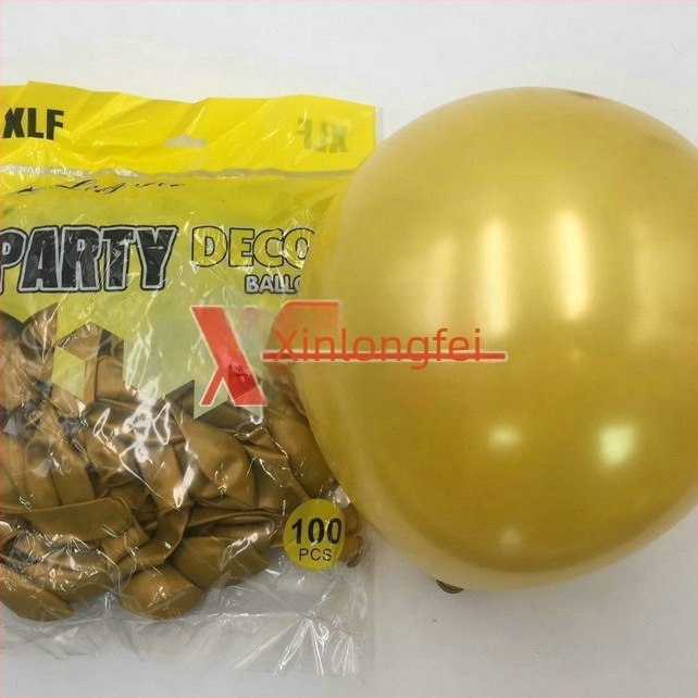 Xinlongfei latex dekoratív gömbölyű ballon esküvői ívhez, gyöngyházfényű felülettel és logónyomással