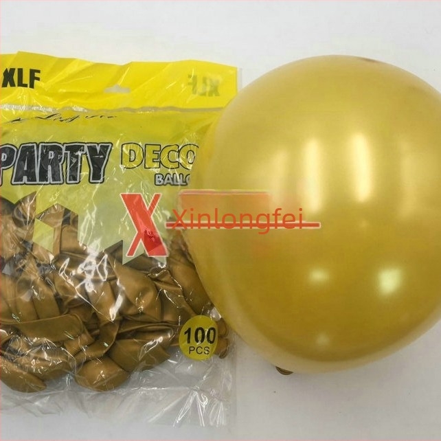 Xinlongfei latex dekoratív gömbölyű ballon esküvői ívhez, gyöngyházfényű felülettel és logónyomással
