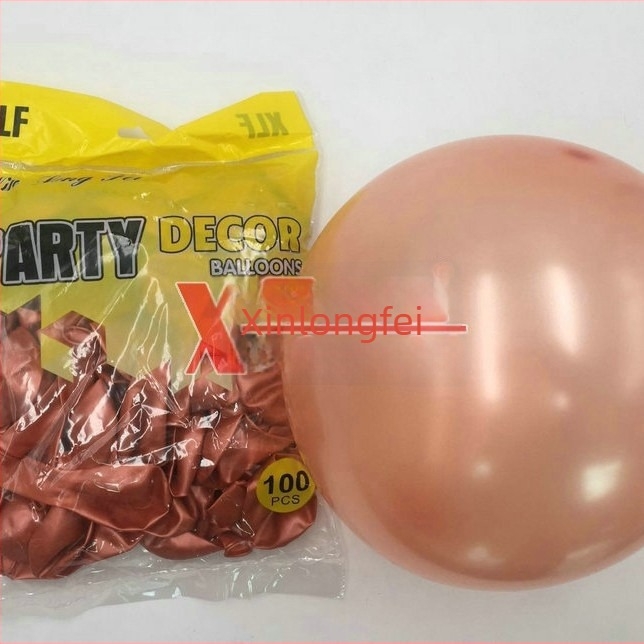 Xinlongfei latex dekoratív gömbölyű ballon esküvői ívhez, gyöngyházfényű felülettel és logónyomással