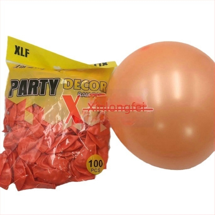 Xinlongfei latex dekoratív gömbölyű ballon esküvői ívhez, gyöngyházfényű felülettel és logónyomással