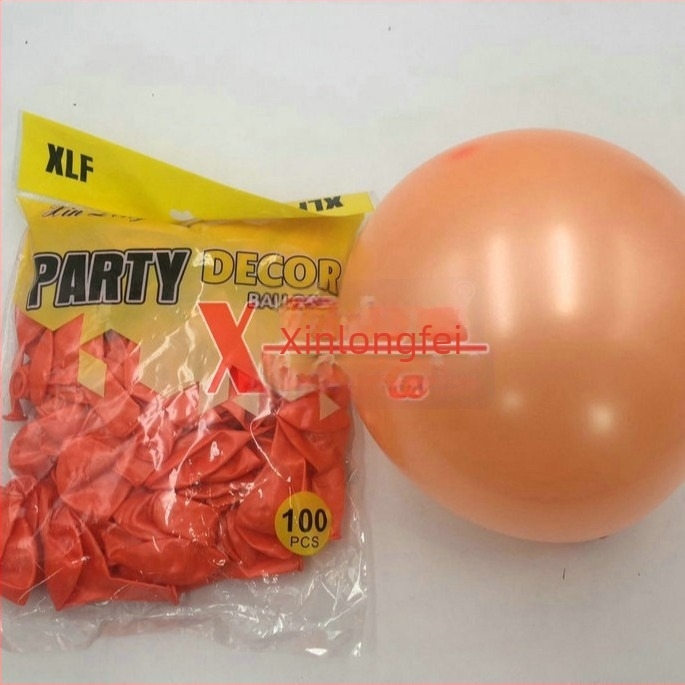 Xinlongfei latex dekoratív gömbölyű ballon esküvői ívhez, gyöngyházfényű felülettel és logónyomással