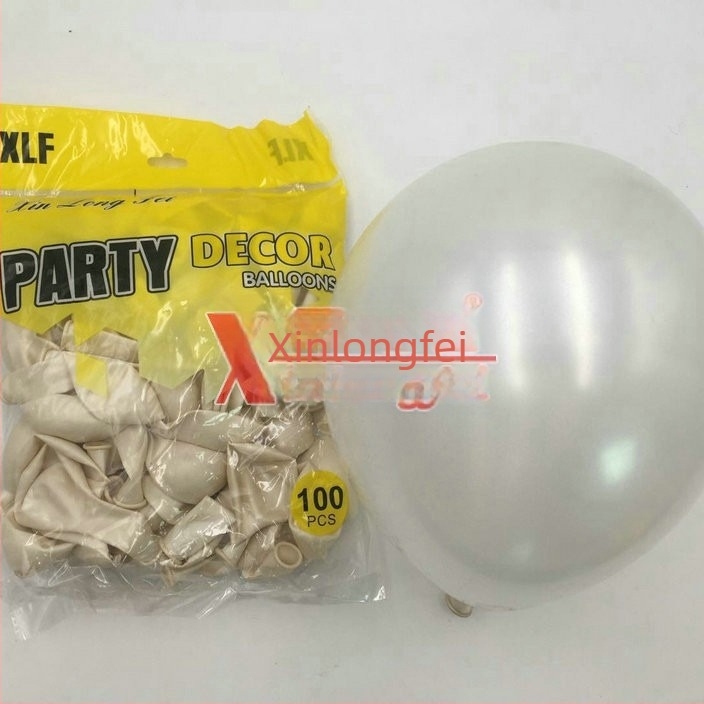 Xinlongfei latex dekoratív gömbölyű ballon esküvői ívhez, gyöngyházfényű felülettel és logónyomással