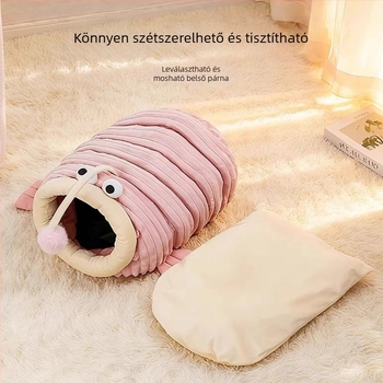 Macska fészek plüssből, meleg egész évben, univerzális macskáknak, Modell PJY-001