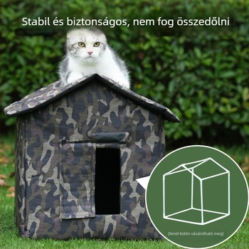 Macska odú Oxford anyagból, vízálló és meleg, kültéri használatra, egész éves