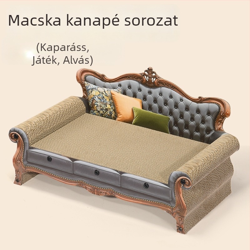 Star Cat macskafészek és kaparódeszka hullámkartonból, pastoriális stílus, 8 darabos csomag, kis testű macskáknak