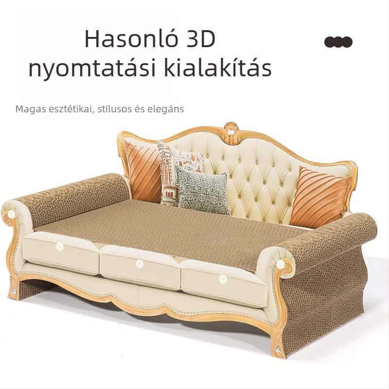 Star Cat macskafészek és kaparódeszka hullámkartonból, pastoriális stílus, 8 darabos csomag, kis testű macskáknak