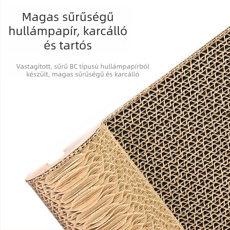 Star Cat macskafészek és kaparódeszka hullámkartonból, pastoriális stílus, 8 darabos csomag, kis testű macskáknak