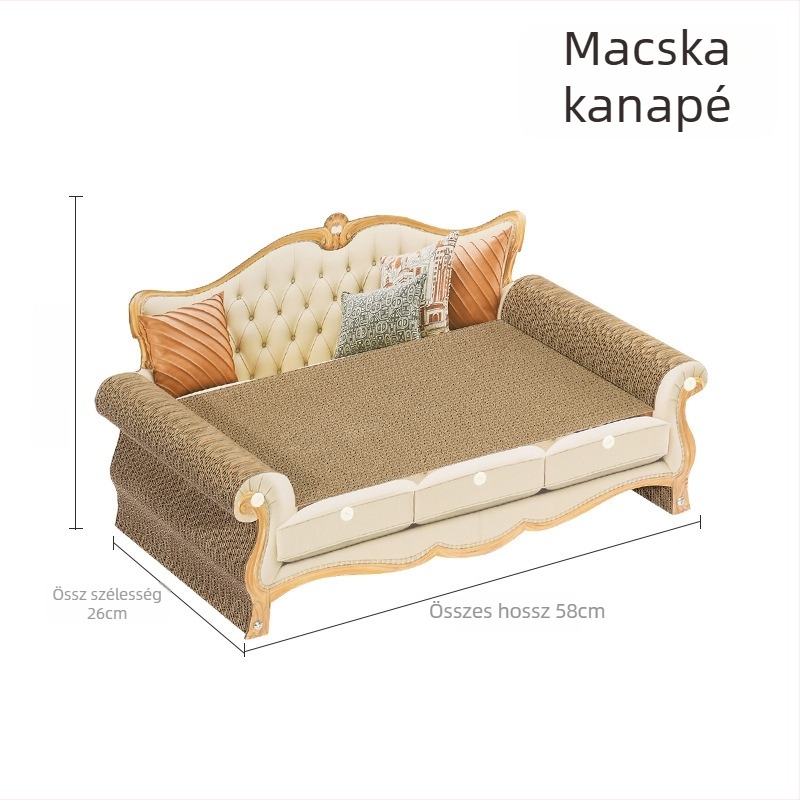 Star Cat macskafészek és kaparódeszka hullámkartonból, pastoriális stílus, 8 darabos csomag, kis testű macskáknak